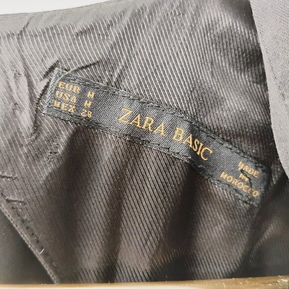 ZARA Size M Womens Crossover V-neck Jumpsuit Romper Black open back - Picture 10 of 16